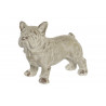 BOULEDOGUE RÉSINE VIEILLI GRIS 19x39x28.5cm