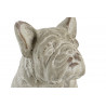 BOULEDOGUE RÉSINE VIEILLI GRIS 19x39x28.5cm