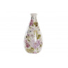 VASE ROMANTIQUE FLEURS 13X13X26CM BLANC