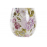 VASE ROMANTIQUE FLEURS 13X13X26CM BLANC