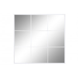 MIROIR FENÊTRE EN FER BLANC 90x2x90cm