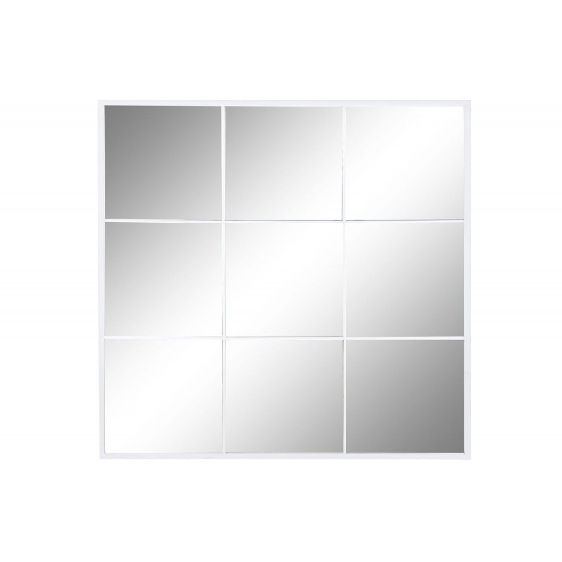 MIROIR FENÊTRE BLANC 90X2X90CM FER VERRE