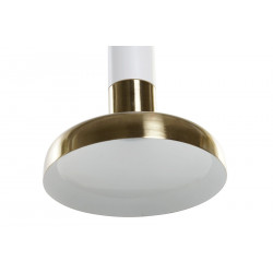 PLAFONNIER BLANC ET OR 3 SUSPENSIONS 75X