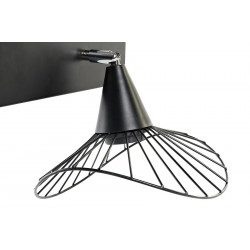 APPLIQUE MURALE DOUBLE OMBRELLES NOIR 50x21x16cm