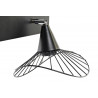 APPLIQUE MURALE DOUBLE OMBRELLES NOIR 50x21x16cm
