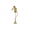 LAMPADAIRE SINGE DORÉ SUR PERCHOIR EN RÉSINE 26.5x20.5x93cm