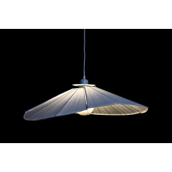 PLAFONNIER ÉVENTAIL LIN BLANC 68X68X21CM