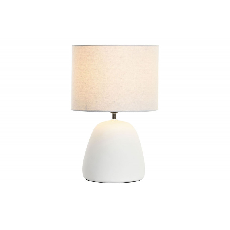 LAMPE DE TABLE EN GRÈS BLANC D28x42cm