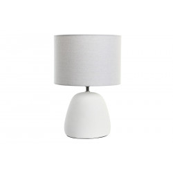 LAMPE DE TABLE EN GRÈS BLANC D28x42cm