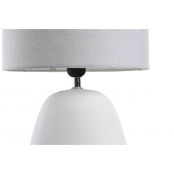 LAMPE GRES BLANC 28X28X42 POLYESTER