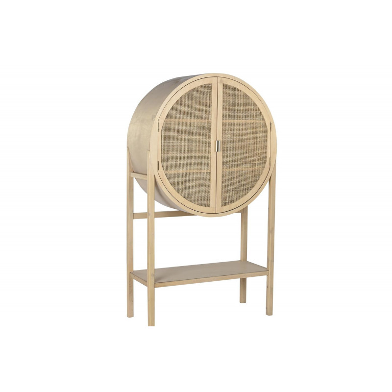 COMMODE SELMA RONDE CANNAGE NATUREL PAULOWNIA MDF 90x40x160cm COMMODE SELMA RONDE CANNAGE NATUREL PAULOWNIA MDF 90x40x160cm