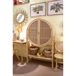ETAGERE SELMA RONDE 90X40X160 CANNAGE NA