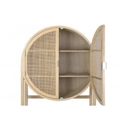 COMMODE SELMA RONDE CANNAGE NATUREL PAULOWNIA MDF 90x40x160cm