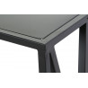 CONSOLE CROSS MÉTAL NOIR 120X20X72