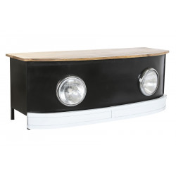TABLE BASSE FEUX PROJECTEURS NOIR 120X45