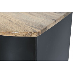 TABLE BASSE FEUX PROJECTEURS NOIR 120X45