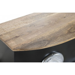 TABLE BASSE FEUX PROJECTEURS NOIR 120X45