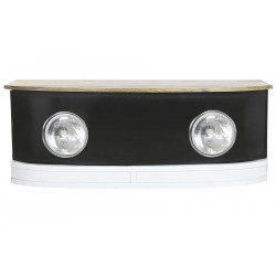TABLE BASSE FEUX PROJECTEURS NOIR 120X45