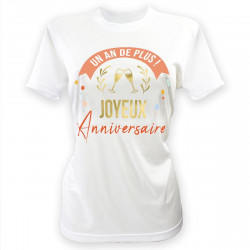 T-SHIRT A DEDICACER FEMME ANNIVERSAIRE