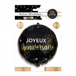 BALLON METAL ANNIVERSAIRE HAPPY PARTY
