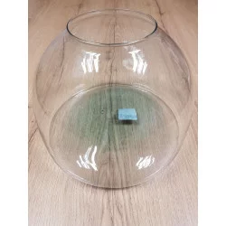 VASE MODERNE EN VERRE RECYCLÉ TRANSPARENT D30xH22cm