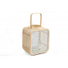 LANTERNE BAMBOU NAT/BLANC 24X41CM