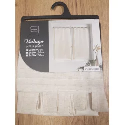 PAIRE DE VOILAGE NORINE EFFET LIN POLYESTER 60x90cm
