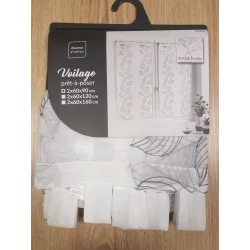 PAIRE DE VOILAGE EDENIA GRIS 60x90cm