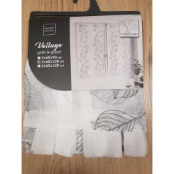 PAIRE DE VOILAGE EDENIA GRIS 60x120cm