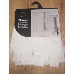 PAIRE DE VOILAGE EDENIA BLANC 60x160cm