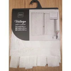 PAIRE DE VOILAGE EDENIA BLANC 60x90cm