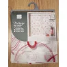 PAIRE VOILAGE SABLÉ BRODÉ DROIT HOOPS ROUGE PASSE TRINGLE 60x90cm PAIRE VOILAGE SABLÉ BRODÉ DROIT HOOPS ROUGE PASSE TRINGLE 60x90cm