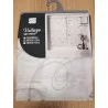 PAIRE VOILE SABLÉ BRODÉ DROIT HOOPS BLANC PASSE TRINGLE 60x120cm PAIRE VOILE SABLÉ BRODÉ DROIT HOOPS BLANC PASSE TRINGLE 60x120cm
