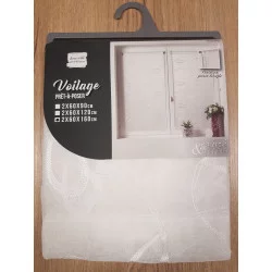 PAIRE DE VOILE HOOPS BLANC 60x160cm