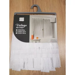 PAIRE VOILE SABLÉ BLANC FILIANE 60x120cm