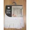 PAIRE VOILE SABLÉ BLANC FILIANE 60x120cm PAIRE VOILE SABLÉ BLANC FILIANE 60x120cm