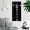 TOILE GIRAFE NOIR ET BLANC 55x120cm
