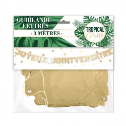 GUIRLANDE JOYEUX ANNIVERSAIRE TROPICAL
