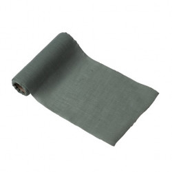 RUBAN MOUSSELINE VERT DE GRIS 14CM