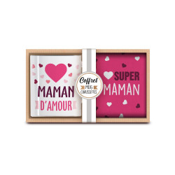 COFFRET MUG CHAUSSETTES "SUPER MAMAN"