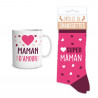 COFFRET MUG CHAUSSETTES "SUPER MAMAN"