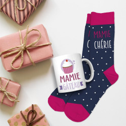 COFFRET MUG CHAUSSETTES "MAMIE GATEAU"