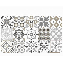 TAPIS SALOU NATUREL 45x75CM MOUSSE IMPRI