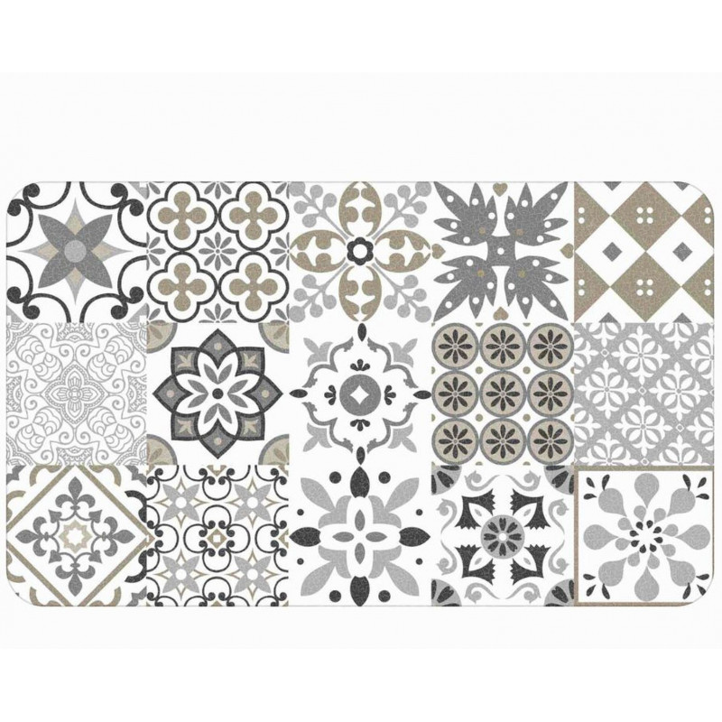 TAPIS SALOU NATUREL 45x75CM MOUSSE IMPRI
