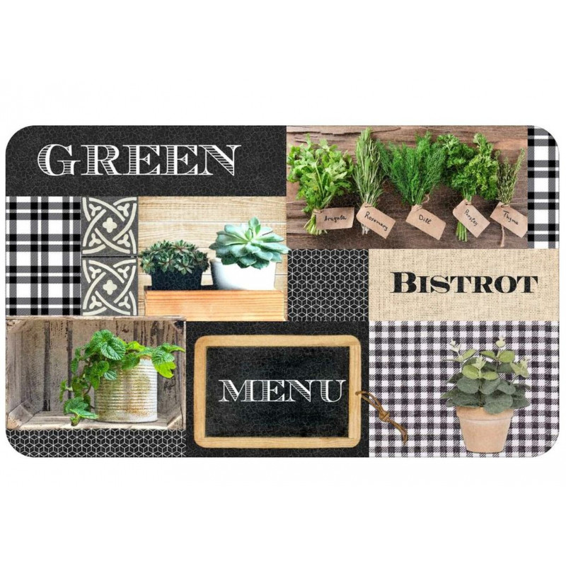 TAPIS GREEN BISTROT 45x75CM MOUSSE IMPRI