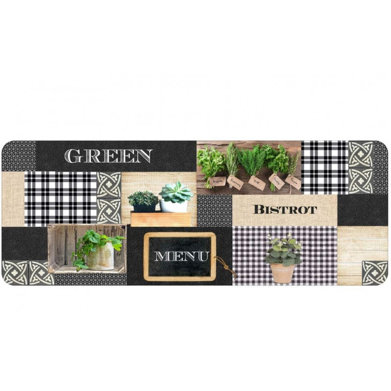 TAPIS GREEN BISTROT 45x120CM MOUSSE IMPR