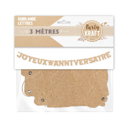 GUIRLANDE LETTRES ANNIVERSAIRE KRAFT