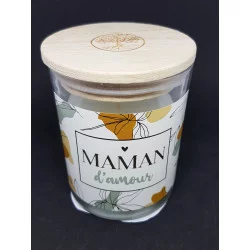 BOUGIE EN VERRE "MAMAN D'AMOUR"