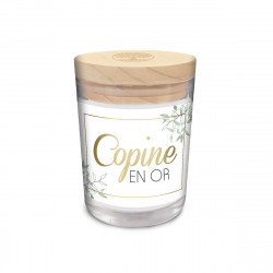 BOUGIE VERRE "COPINE EN OR"
