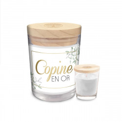 BOUGIE VERRE "COPINE EN OR"